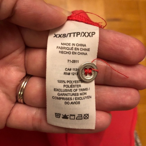 Flamingo hot pink hi lo Dynamite blouse - Picture 5 of 5